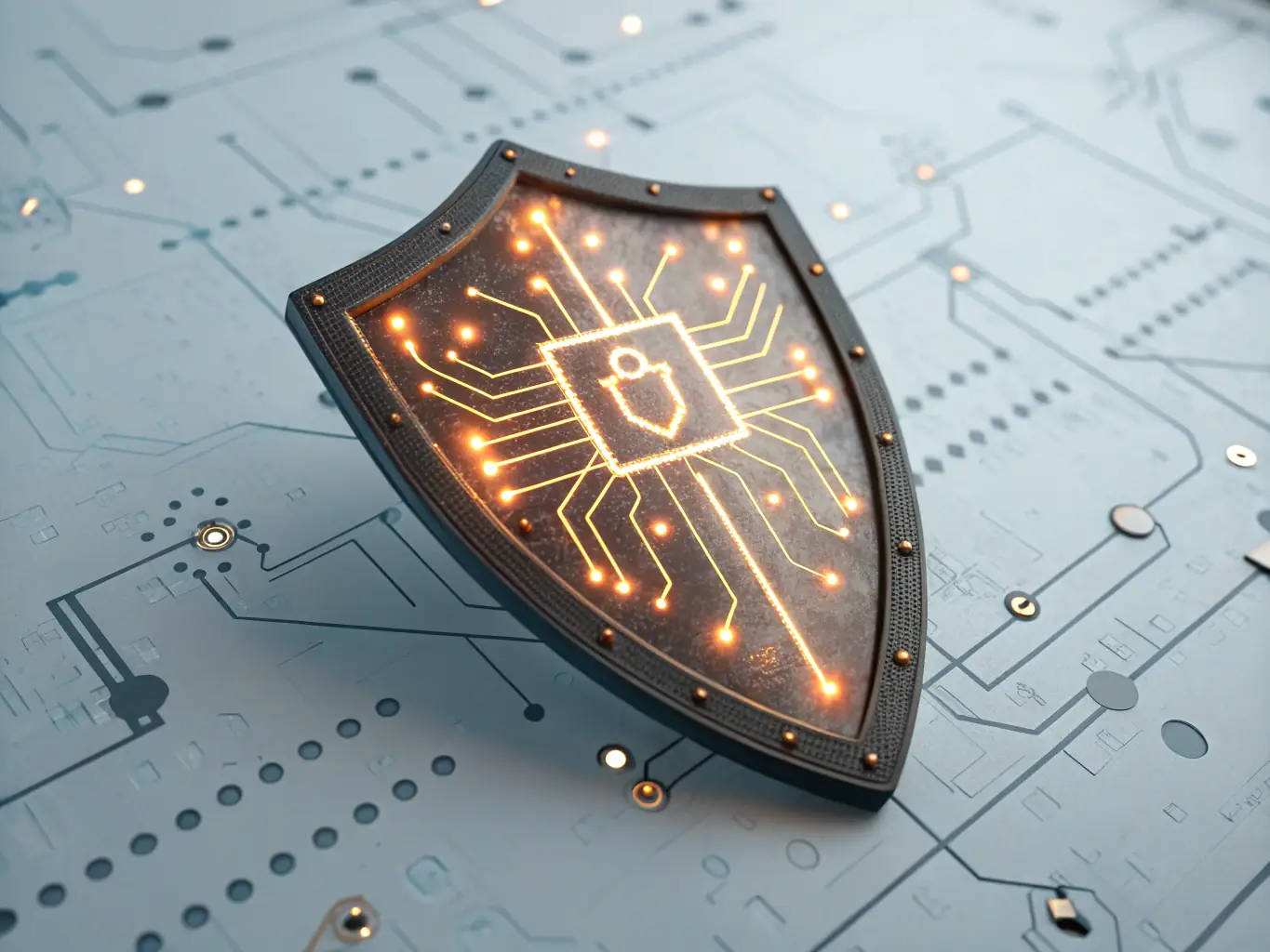 A visual representation of a shield protecting a website from a barrage of bot attacks, symbolizing robust security and resilience.