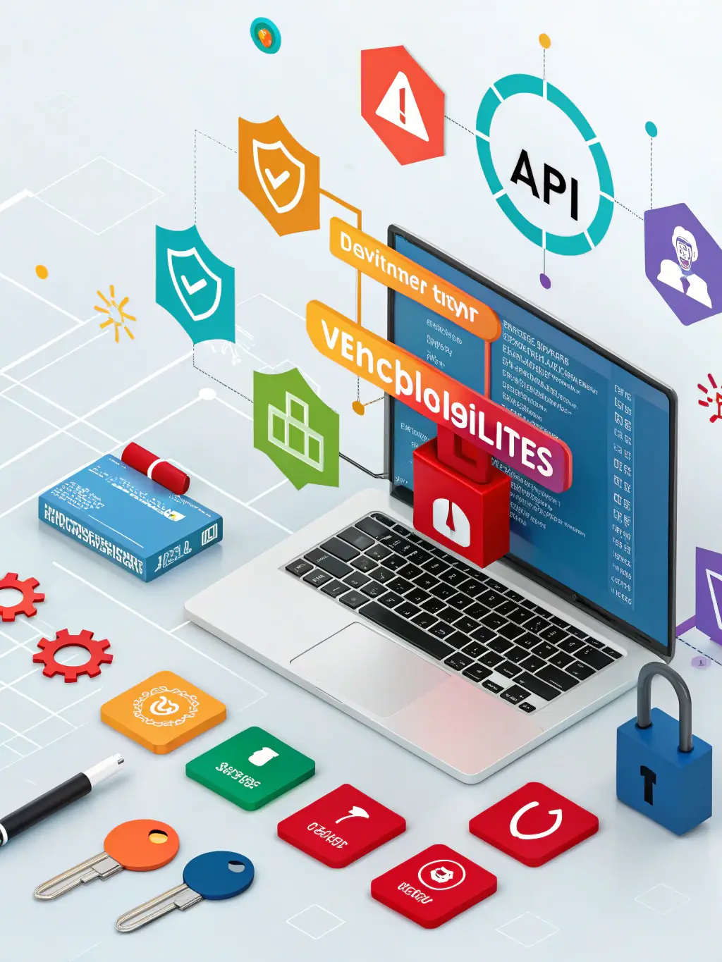 Diagram showing API endpoints with security layers blocking malicious requests, illustrating BotEraser's API Security & Traffic Filtering service.