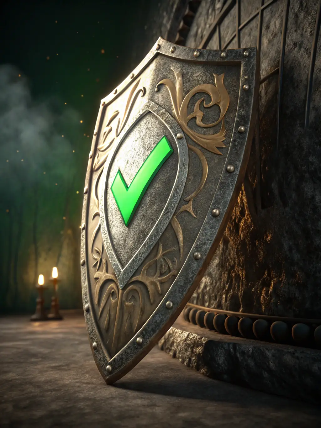 An illustration of a shield blocking incoming malicious bot traffic from a website interface, representing BotEraser's Bot Blocking & Mitigation service.